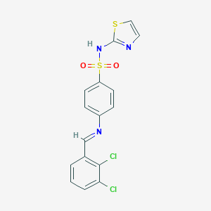 4-[(2,3-dichlorobenzylidene)amino]-N-(1,3-thiazol-2-yl)benzenesulfonamide