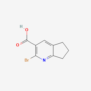 molecular formula C9H8BrNO2 B3236369 2-bromo-6,7-dihydro-5H-cyclopenta[b]pyridine-3-carboxylic acid CAS No. 1368144-86-8
