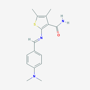 2-{[4-(Dimethylamino)benzylidene]amino}-4,5-dimethyl-3-thiophenecarboxamide