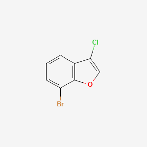 molecular formula C8H4BrClO B3236380 7-Bromo-3-chlorobenzofuran CAS No. 1368229-56-4