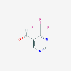 molecular formula C6H3F3N2O B3236386 4-Trifluoromethyl-pyrimidine-5-carbaldehyde CAS No. 1368331-21-8