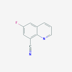 molecular formula C10H5FN2 B3236393 6-氟喹啉-8-腈 CAS No. 1368394-42-6