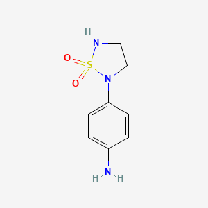 molecular formula C8H11N3O2S B3236404 4-(1,1-Dioxo-1,2,5-thiadiazolidin-2-yl)aniline CAS No. 1368615-60-4