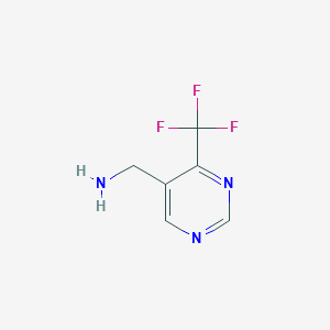molecular formula C6H6F3N3 B3236411 [4-(Trifluoromethyl)pyrimidin-5-yl]methanamine CAS No. 1368841-13-7