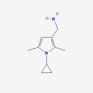 molecular formula C10H16N2 B3236417 (1-Cyclopropyl-2,5-dimethyl-1H-pyrrol-3-YL)methanamine CAS No. 1368880-90-3