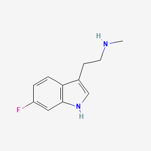 molecular formula C11H13FN2 B3236430 [2-(6-fluoro-1H-indol-3-yl)ethyl](methyl)amine CAS No. 1369043-58-2