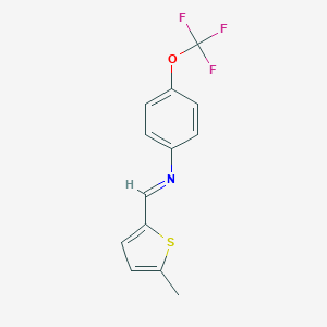 molecular formula C13H10F3NOS B323644 N-[(5-methyl-2-thienyl)methylene]-N-[4-(trifluoromethoxy)phenyl]amine 
