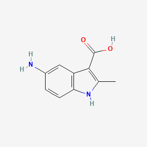 molecular formula C10H10N2O2 B3236468 5-amino-2-methyl-1H-indole-3-carboxylic acid CAS No. 1369365-60-5