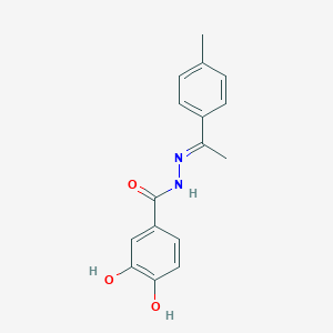 molecular formula C16H16N2O3 B323648 3,4-dihydroxy-N'-[1-(4-methylphenyl)ethylidene]benzohydrazide 