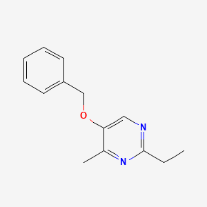 molecular formula C14H16N2O B3236480 5-(Benzyloxy)-2-ethyl-4-methylpyrimidine CAS No. 1369766-63-1