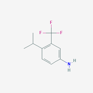 molecular formula C10H12F3N B3236482 4-Isopropyl-3-(trifluoromethyl)aniline CAS No. 1369792-85-7