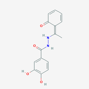 3,4-dihydroxy-N'-[(1Z)-1-(6-oxocyclohexa-2,4-dien-1-ylidene)ethyl]benzohydrazide