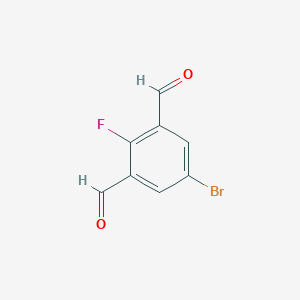 molecular formula C8H4BrFO2 B3236526 5-Bromo-2-fluoro-1,3-benzenedicarboxaldehyde CAS No. 1370025-63-0