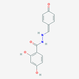 2,4-dihydroxy-N'-[(4-oxocyclohexa-2,5-dien-1-ylidene)methyl]benzohydrazide