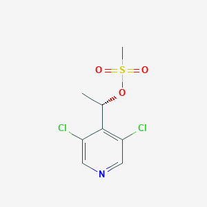 molecular formula C8H9Cl2NO3S B3236538 (S)-1-(3,5-Dichloropyridin-4-yl)ethyl methanesulfonate CAS No. 1370347-51-5