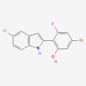 5-bromo-2-(5-chloro-1H-indol-2-yl)-3-fluorophenol