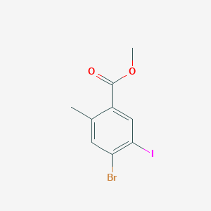 molecular formula C9H8BrIO2 B3236558 4-Bromo-5-iodo-2-methyl-benzoic acid methyl ester CAS No. 1370600-57-9