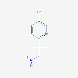 molecular formula C9H13BrN2 B3236560 2-(5-Bromopyridin-2-yl)-2-methylpropan-1-amine CAS No. 1370600-82-0