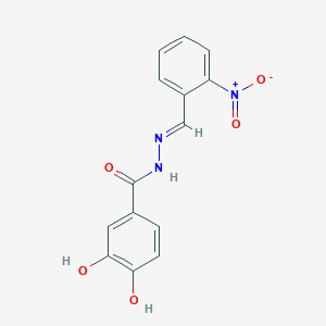 molecular formula C14H11N3O5 B323657 3,4-dihydroxy-N'-{2-nitrobenzylidene}benzohydrazide 