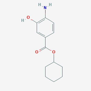 molecular formula C13H17NO3 B3236576 Cyclohexyl 4-amino-3-hydroxybenzoate CAS No. 137066-30-9