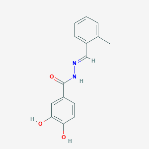 molecular formula C15H14N2O3 B323658 3,4-dihydroxy-N'-(2-methylbenzylidene)benzohydrazide 