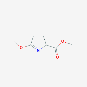 molecular formula C7H11NO3 B3236588 methyl 5-methoxy-3,4-dihydro-2H-pyrrole-2-carboxylate CAS No. 137131-35-2