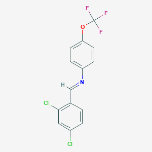 molecular formula C14H8Cl2F3NO B323659 N-(2,4-dichlorobenzylidene)-N-[4-(trifluoromethoxy)phenyl]amine 