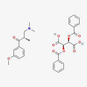 molecular formula C31H33NO10 B3236596 (S)-3-(dimethylamino)-1-(3-methoxyphenyl)-2-methylpropan-1-one (2R,3R)-2,3-bis(benzoyloxy)succinate CAS No. 1372616-76-6