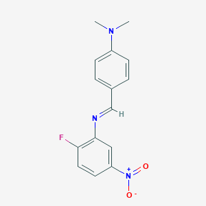 molecular formula C15H14FN3O2 B323660 N-[4-(dimethylamino)benzylidene]-2-fluoro-5-nitroaniline 