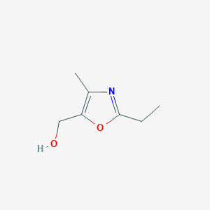 molecular formula C7H11NO2 B3236600 (2-Ethyl-4-methyl-1,3-oxazol-5-yl)methanol CAS No. 137267-30-2