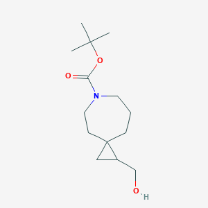 molecular formula C14H25NO3 B3236615 Tert-butyl 1-(hydroxymethyl)-6-azaspiro[2.6]nonane-6-carboxylate CAS No. 1373028-02-4