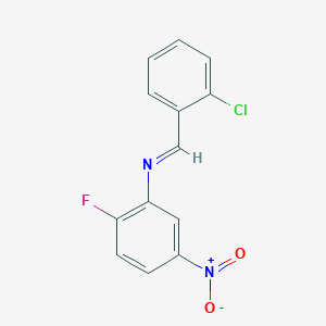 molecular formula C13H8ClFN2O2 B323662 N-(2-chlorobenzylidene)-2-fluoro-5-nitroaniline 