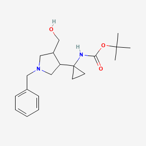 molecular formula C20H30N2O3 B3236623 Tert-butyl (1-(1-benzyl-4-(hydroxymethyl)pyrrolidin-3-yl)cyclopropyl)carbamate CAS No. 1373028-43-3