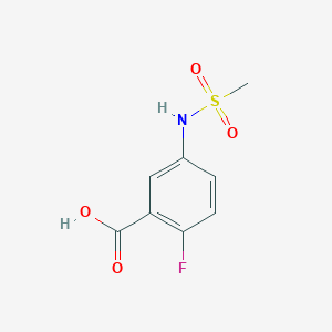 molecular formula C8H8FNO4S B3236641 2-Fluoro-5-[(methylsulfonyl)amino]-benzoic acid CAS No. 137315-01-6