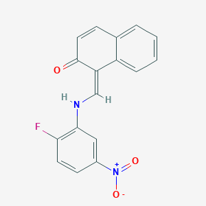 molecular formula C17H11FN2O3 B323666 (1Z)-1-[(2-fluoro-5-nitroanilino)methylidene]naphthalen-2-one 