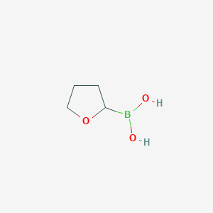 molecular formula C4H9BO3 B3236660 Tetrahydrofuran-2-ylboronic acid CAS No. 1373230-47-7