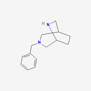 molecular formula C14H20N2 B3236676 3-苄基-3,6-二氮杂双环[3.2.2]壬烷 CAS No. 1373273-51-8
