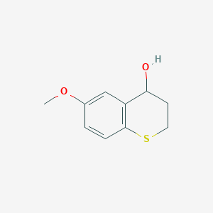 molecular formula C10H12O2S B3236680 2H-1-Benzothiopyran-4-ol, 3,4-dihydro-6-methoxy- CAS No. 13735-19-8