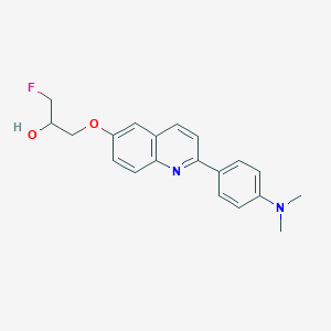 molecular formula C20H21FN2O2 B3236704 1-(2-(4-(Dimethylamino)phenyl)quinolin-6-yloxy)-3-fluoropropan-2-ol CAS No. 1374107-46-6