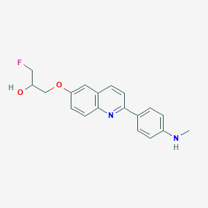 1-Fluoro-3-(2-(4-(methylamino)phenyl)quinolin-6-yloxy)propan-2-ol
