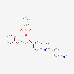 3-(2-(4-(dimethylamino)phenyl)quinolin-6-yloxy)-2-(tetrahydro-2H-pyran-2-yloxy)propyl 4-methylbenzenesulfonate