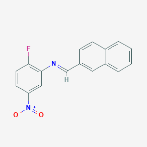 molecular formula C17H11FN2O2 B323673 2-fluoro-N-(2-naphthylmethylene)-5-nitroaniline 