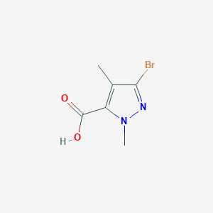 molecular formula C6H7BrN2O2 B3236730 3-Bromo-1,4-dimethyl-1H-pyrazole-5-carboxylic acid CAS No. 13745-19-2
