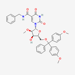 molecular formula C39H39N3O9 B3236770 5-Benzylaminocarbony-2'-O-methyl-5'-O-DMTr-uridine CAS No. 1374692-38-2