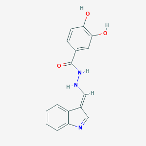 molecular formula C16H13N3O3 B323678 3,4-dihydroxy-N'-[(E)-indol-3-ylidenemethyl]benzohydrazide 