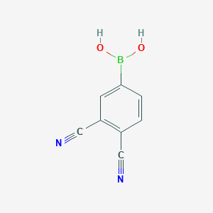molecular formula C8H5BN2O2 B3236789 3,4-Dicyanophenylboronic acid CAS No. 1375109-03-7