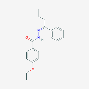 molecular formula C19H22N2O2 B323684 4-ethoxy-N'-(1-phenylbutylidene)benzohydrazide 