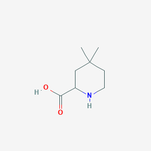 molecular formula C8H15NO2 B3236840 4,4-dimethylpiperidine-2-carboxylic Acid CAS No. 137734-86-2