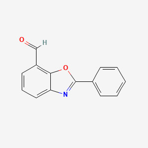 molecular formula C14H9NO2 B3236855 2-Phenylbenzo[d]oxazole-7-carbaldehyde CAS No. 137762-82-4