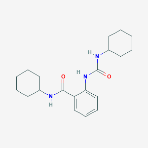 molecular formula C20H29N3O2 B323688 N-cyclohexyl-2-{[(cyclohexylamino)carbonyl]amino}benzamide 